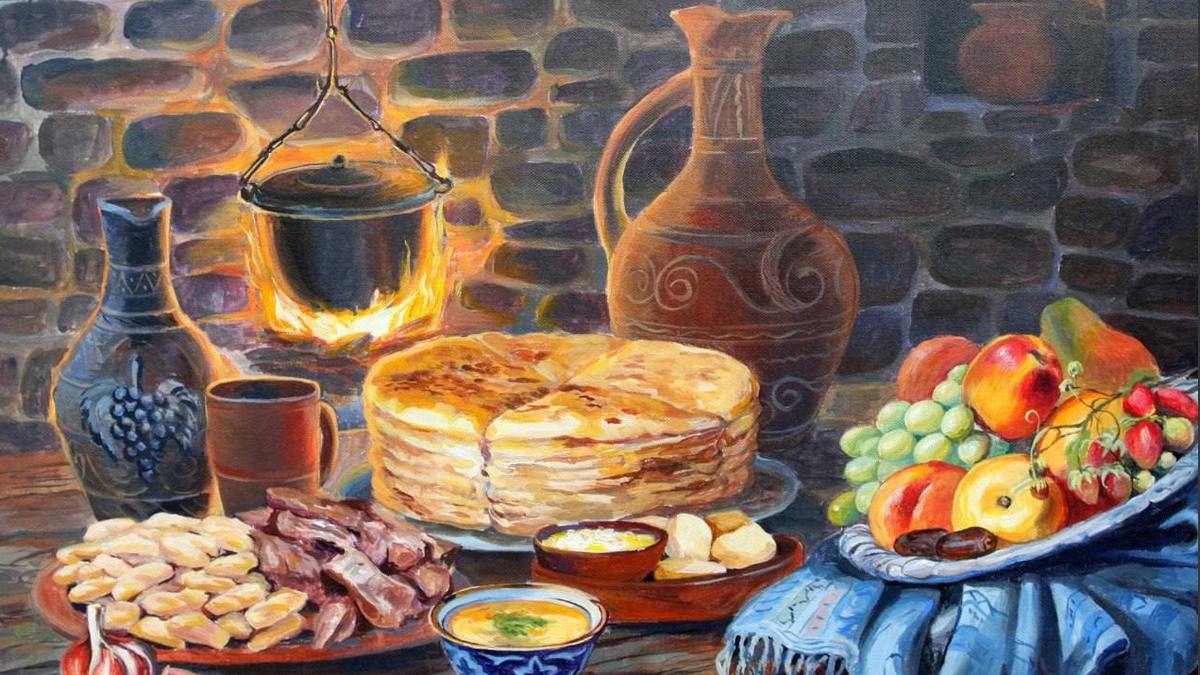 Новости Ингушетии: Яркие картины художников Ингушетии рассказывают о традиционных блюдах
