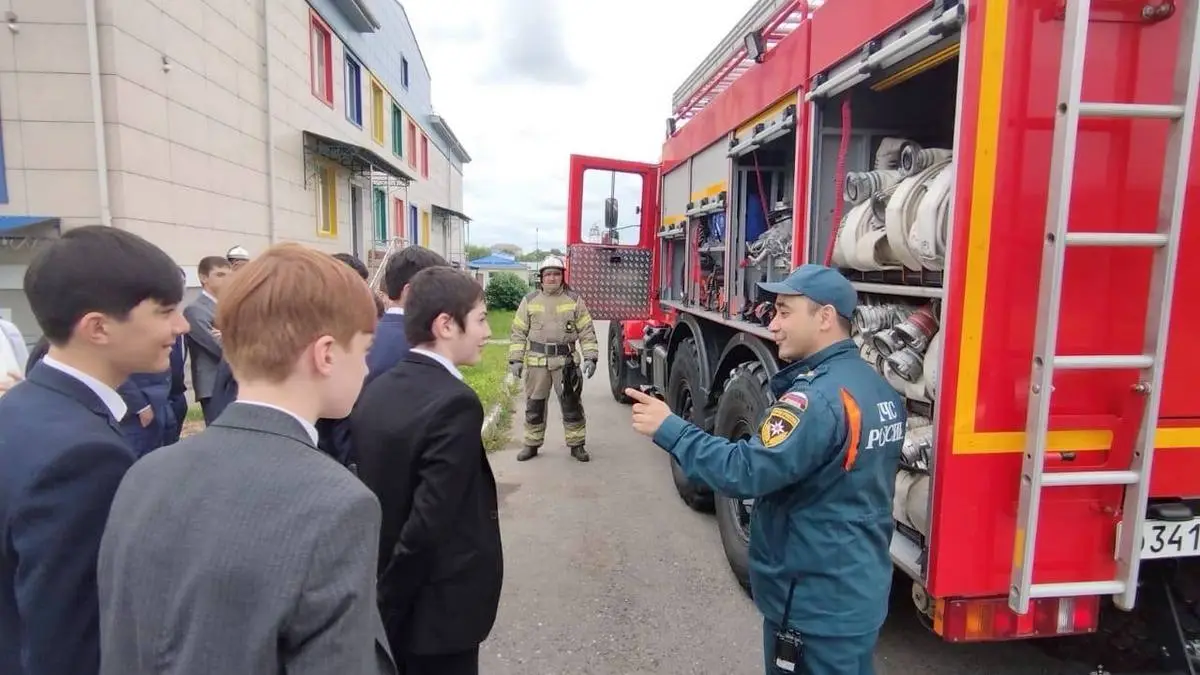 Новости Ингушетии: Пожарные Ингушетии проводят в школах учебные тренировки