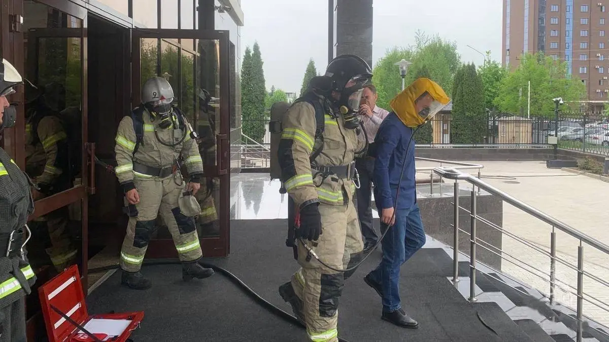 Новости Ингушетии: Огнеборцы Ингушетии потушили условный пожар в отделении Банка России