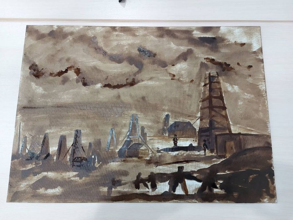 Новости Ингушетии: Юные художники Ингушетии рисуют нефтью вместо красок