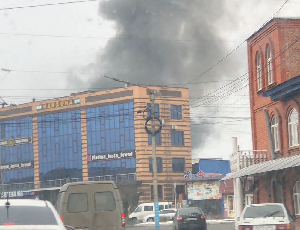 Новости Ингушетии: На крупном рынке в Ингушетии произошел пожар