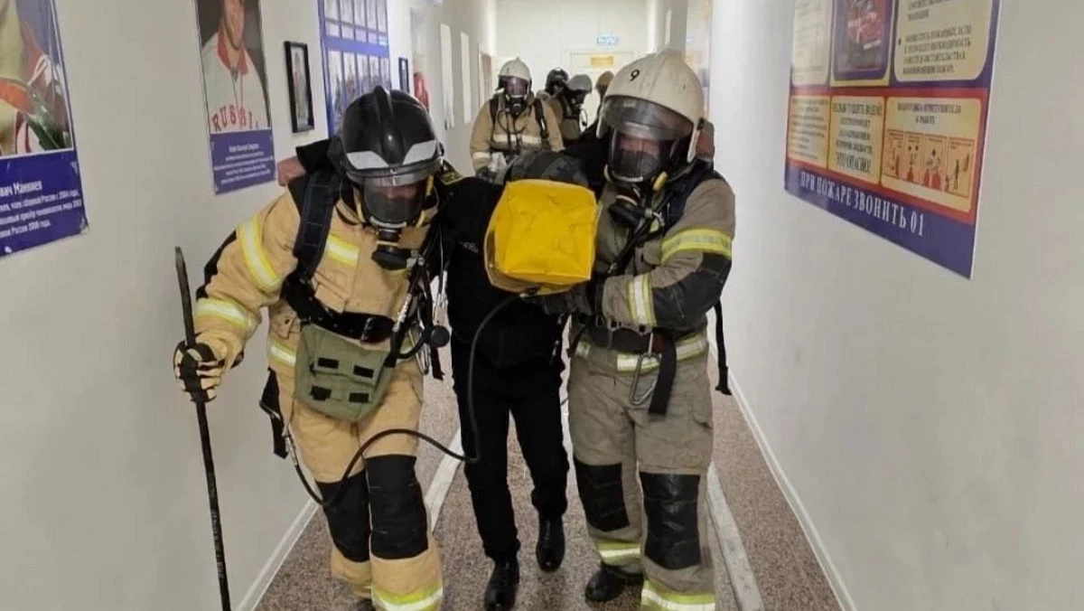 Новости Ингушетии: Условный пожар в школе ликвидировали в Ингушетии в ходе учений