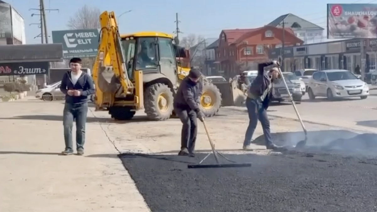 Новости Ингушетии: В Назрани Ингушетии на улицах идет ремонт и появляется новый асфальт