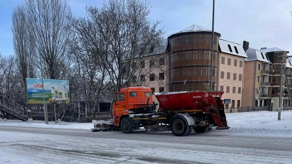 Новости Ингушетии: В Малгобеке устраняли последствия снегопада