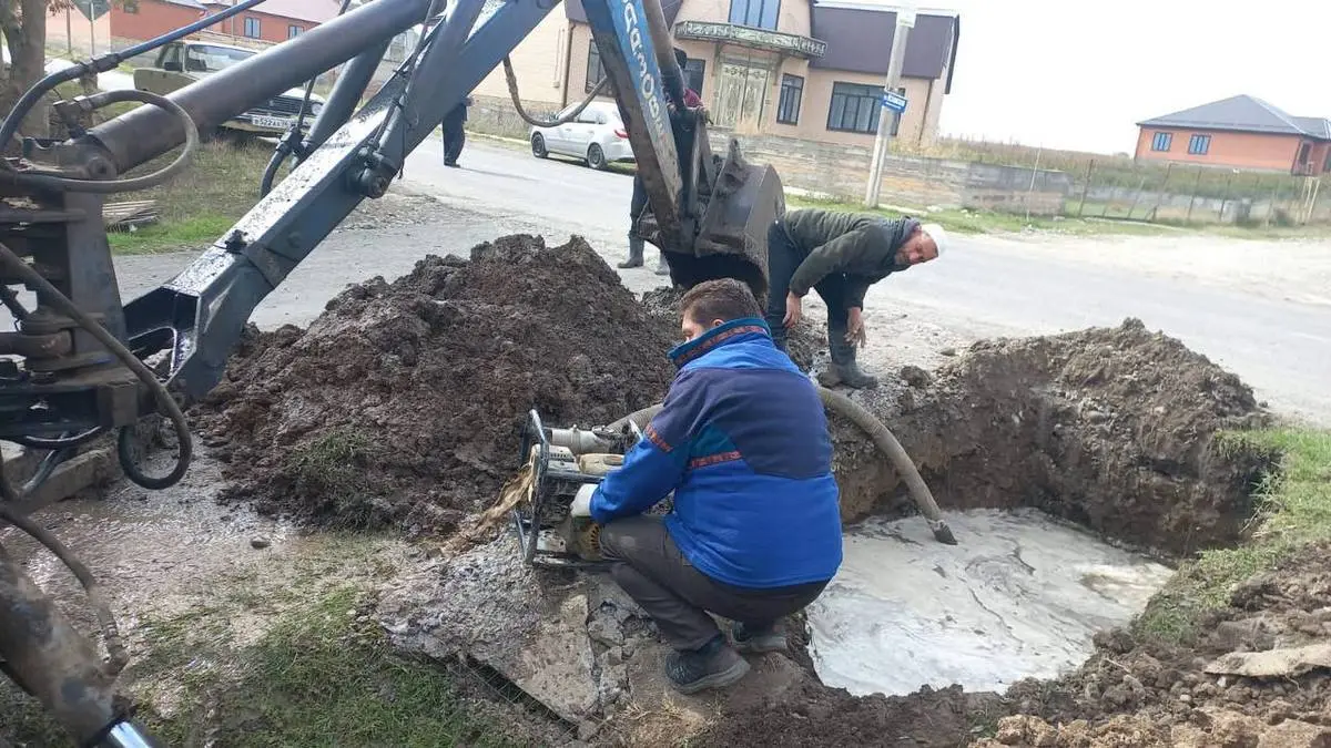 Новости Ингушетии: В Малгобекском районе Ингушетии ремонтируют сельскую водопроводную сеть