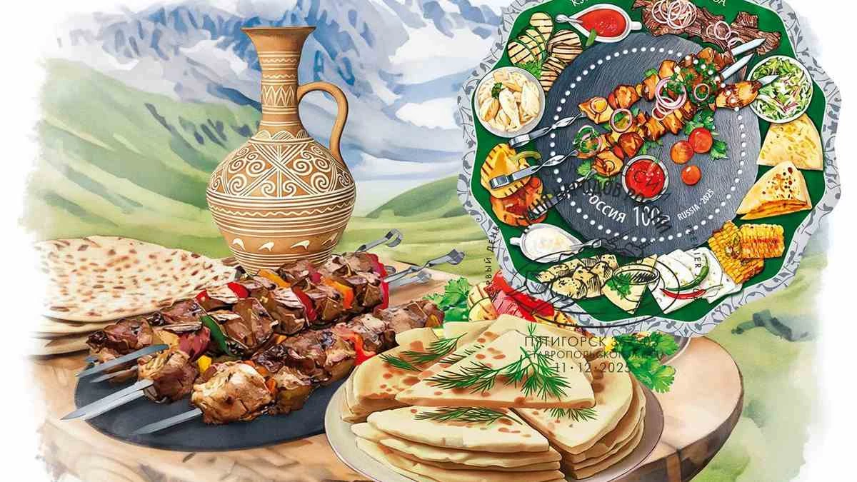 Новости Ингушетии: Блюда ингушской кухни появились на новой почтовой марке России