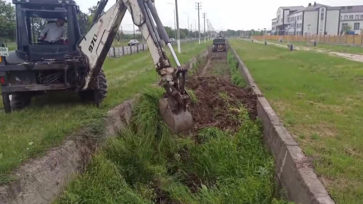 Новости Ингушетии: В Сунже Ингушетии улучшают систему водной подпитки городского пруда