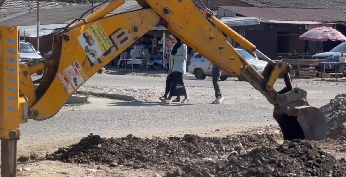 Новости Ингушетии: В Сунже Ингушетии начаты работы по строительству ливневой канализации