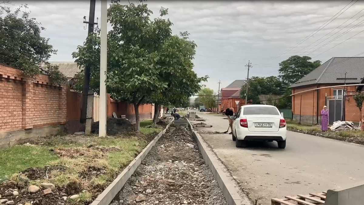 Новости Ингушетии: В Сунже благоустраивают улицу Гарданова