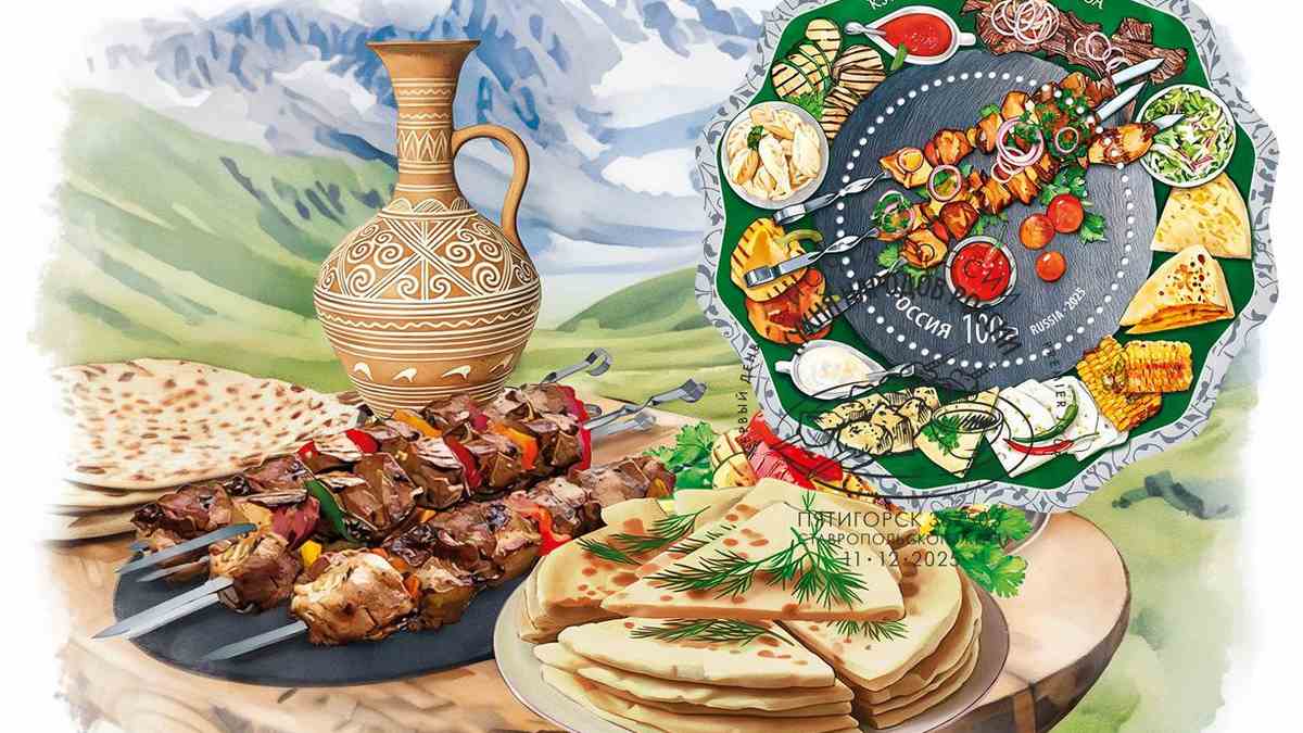 Блюда ингушской кухни появились на новой почтовой марке России