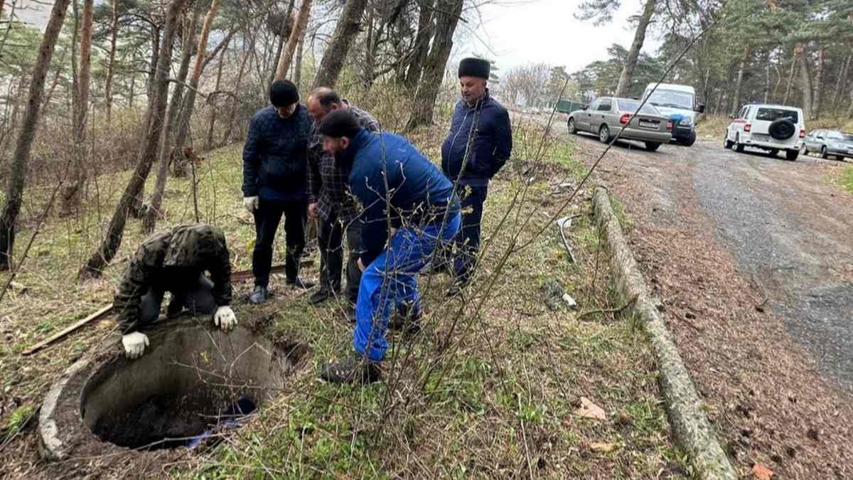 Спасатели в Ингушетии  освободили корову из смертельно опасной ловушки
