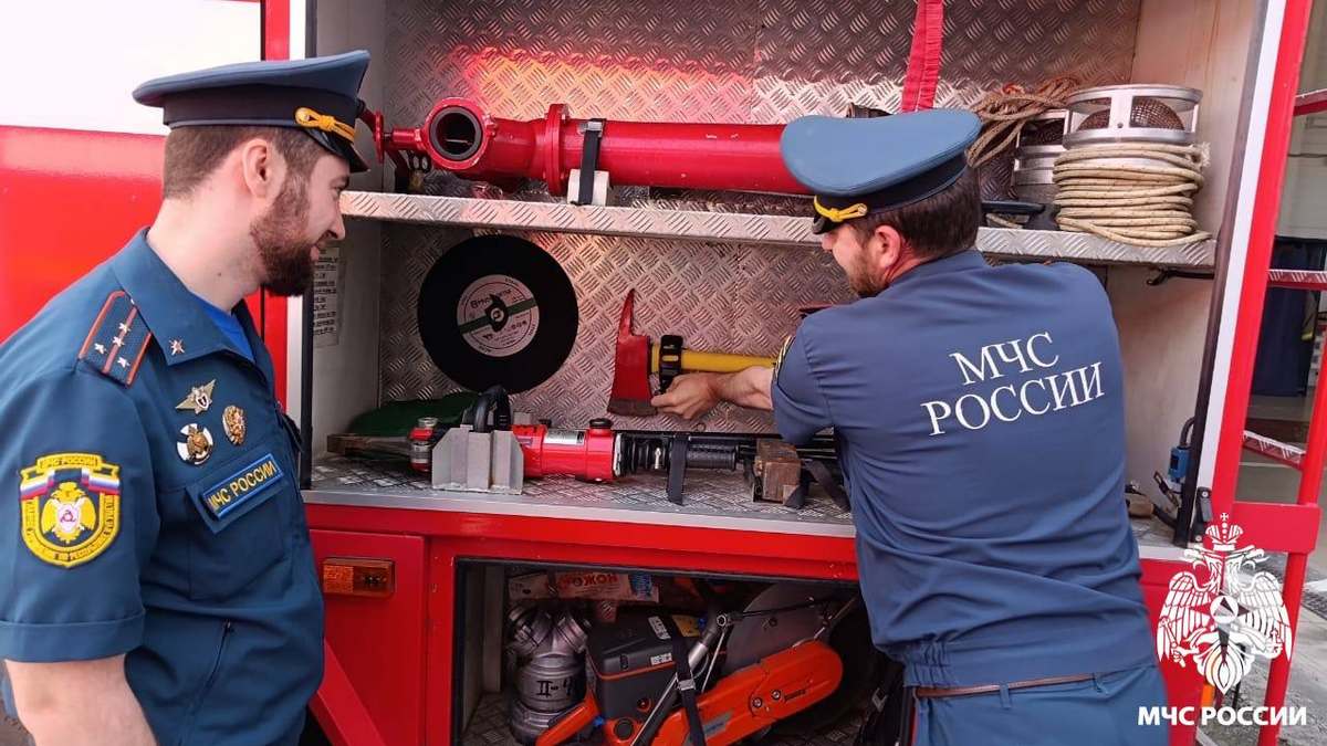 МЧС Ингушетии проверило пожарно-спасательную службу аэропорта «Магас»