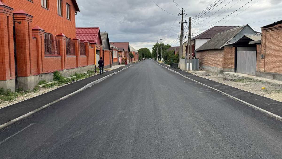 В Карабулаке Ингушетии досрочно завершено благоустройство улицы Джабагиева