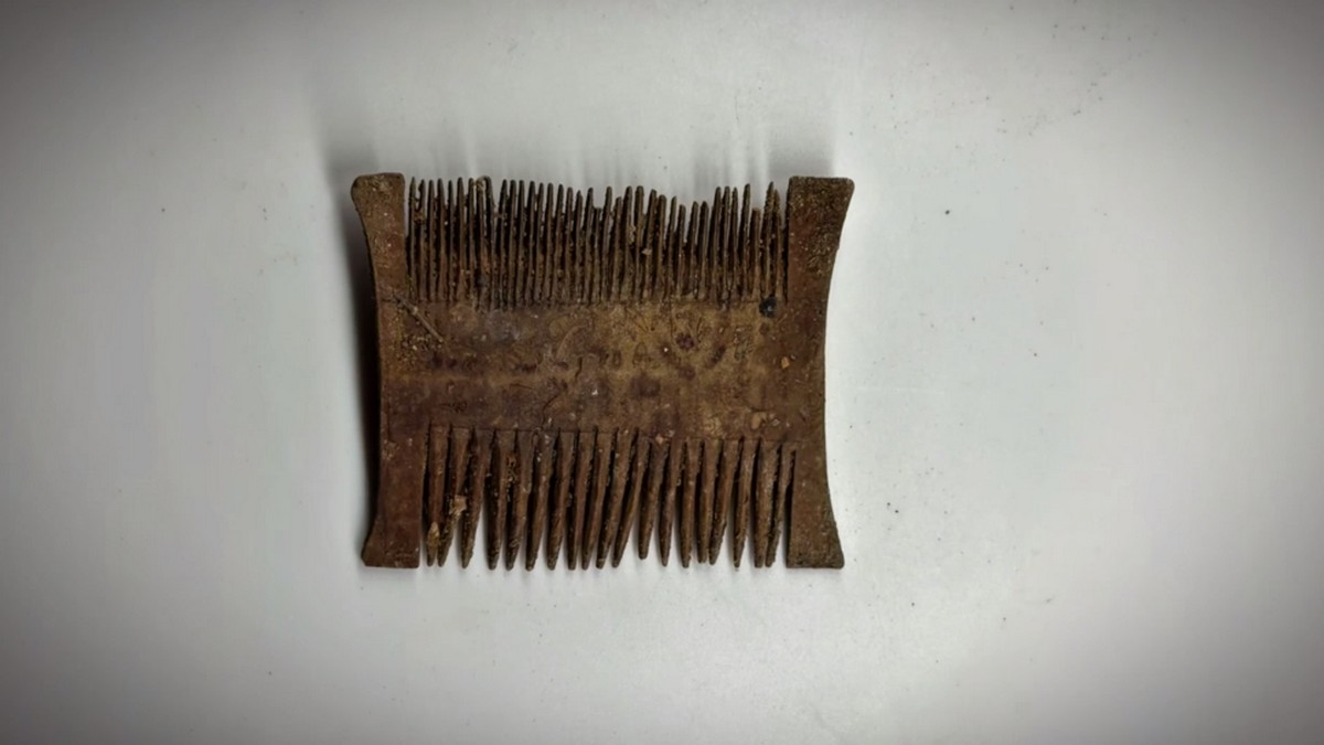 Археологи изучают  деревянный гребень, найденный в горах Ингушетии